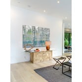 Barley Cove Teal Tree Forest Canvas Wall Art