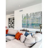 Barley Cove Teal Tree Forest Canvas Wall Art