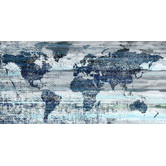Barley Cove Indigo Countries Canvas Wall Art