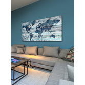 Barley Cove Indigo Countries Canvas Wall Art