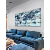 Barley Cove Indigo Countries Canvas Wall Art