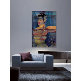Barley Cove Bright Red Lips Art Print on Canvas