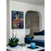 Barley Cove Bright Red Lips Art Print on Canvas