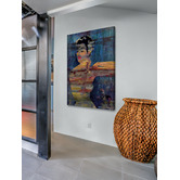 Barley Cove Bright Red Lips Art Print on Canvas
