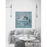 Barley Cove Boat Reflection Stretched Canvas Wall Art