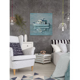Barley Cove Boat Reflection Stretched Canvas Wall Art