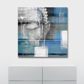 Barley Cove Blue Buddha Canvas Wall Art