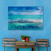 Barley Cove Blue Relax Canvas Wall Art