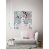 Barley_Cove Dreaming With Flowers Stretched Canvas Wall Art | Temple ...