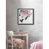 Barley Cove Floral &amp; Lipstick Framed Printed Wall Art