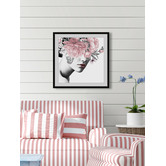 Barley Cove Floral &amp; Lipstick Framed Printed Wall Art