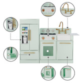 Fantasy Fields Teamson Kids Little Chef Charlotte All-in-One Modern Modular Play Kitchen