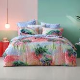 Logan &amp; Mason Coconut Grove Cotton Sateen Quilt Cover Set