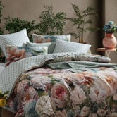Logan &amp; Mason Hydrangea Cotton Sateen Quilt Cover Set