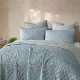 Logan &amp; Mason Anniston Cotton Sateen Coverlet Set