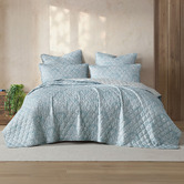 Logan &amp; Mason Anniston Cotton Sateen Coverlet Set