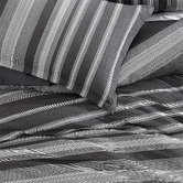 Platinum Collection Charcoal Hunter Cotton Seersucker Quilt Cover Set