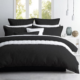 Platinum Collection Granite Ascot Cotton-Blend Quilt Cover Set