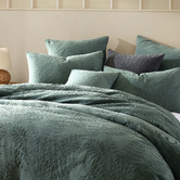 Platinum Collection Moana Matelasse Cotton Quilt Cover Set