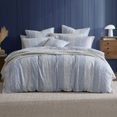 Platinum Collection Slate Hurley Cotton-Blend Quilt Cover Set