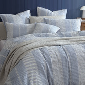 Platinum Collection Slate Hurley Cotton-Blend Quilt Cover Set