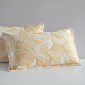 Platinum Collection Mustard Grace Yarn-Dyed Jacquard Quilt Cover Set