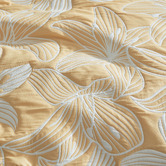 Platinum Collection Mustard Grace Yarn-Dyed Jacquard Quilt Cover Set