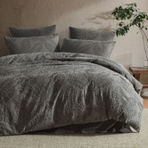 Platinum Collection Moana Stonewashed Cotton Jacquard Quilt Cover Set