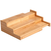 Lifestyle Traders Gourmet Kitchen 3 Tier Expandable Bamboo Spice Rack