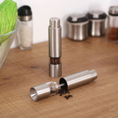 Gourmet Kitchen Silver Salt &amp; Pepper Click Dispensers