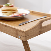 Gourmet Kitchen Foldable Bamboo Bed Tray