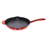 Lifestyle Traders Black Cherry Red 26cm Cast Iron Fry Pan