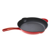 Lifestyle Traders Black Cherry Red 26cm Cast Iron Fry Pan