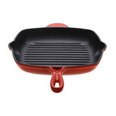 Lifestyle Traders Square 22cm Cast Iron Grill Pan