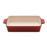 Lifestyle Traders Black Cherry Red 30cm Cast Iron Baking Dish