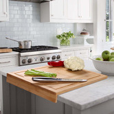 Lifestyle Traders Gourmet Kitchen Bamboo Cutting Board with Counter Edge