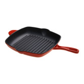 Lifestyle Traders 2 Piece Cast Iron Fry Pan &amp; Grill Pan Set
