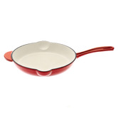 Lifestyle Traders Black Cherry Red 26cm Cast Iron Fry Pan