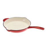Lifestyle Traders Black Cherry Red 26cm Cast Iron Fry Pan