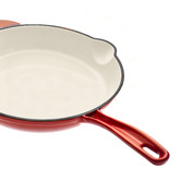 Lifestyle Traders Black Cherry Red 26cm Cast Iron Fry Pan