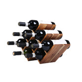 Lifestyle Traders 8 Bottle Acacia Wood Wine Rack