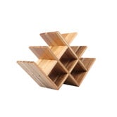 Lifestyle Traders 8 Bottle Acacia Wood Wine Rack