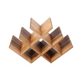 Lifestyle Traders 8 Bottle Acacia Wood Wine Rack
