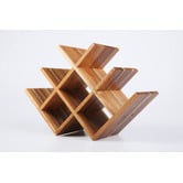Lifestyle Traders 8 Bottle Acacia Wood Wine Rack
