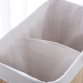 Lifestyle Traders 2 Section Bamboo Foldable Laundry Hamper