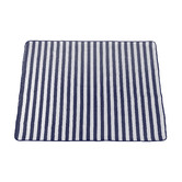 Sherwood Housewares Blue &amp; White Striped Linen-Blend Picnic Blanket
