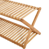 Lifestyle Traders Harold 2 Tier Bamboo Portable Shoe Rack