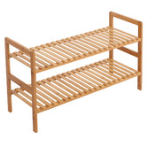Lifestyle Traders 2 Tier Gabbie Bamboo Shoe Rack