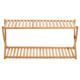 Lifestyle Traders Harold 2 Tier Bamboo Portable Shoe Rack