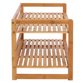 Lifestyle Traders Natural Jenkins 2 Tier Bamboo Shoe Rack